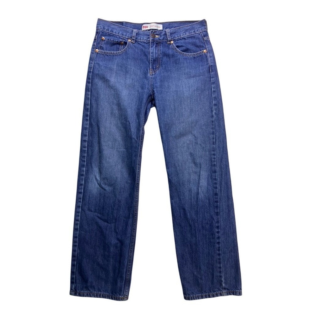Levi 550 Relaxed Jeans Boys 18 REG Blue Denim Straight Leg Casual